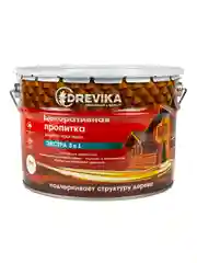 Декоративная пропитка для дерева Drevika Экстра 3 в 1, полуматовая, 9 л, белая