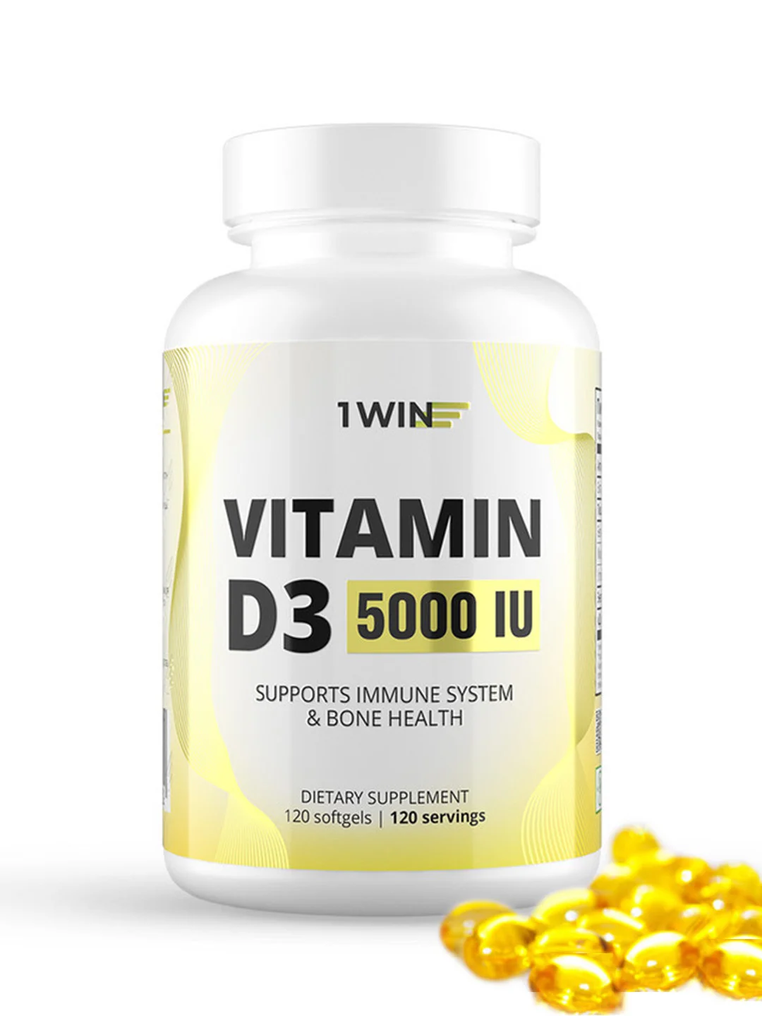 1WIN Витамин D3 5000 ME, 120 капсул, бад