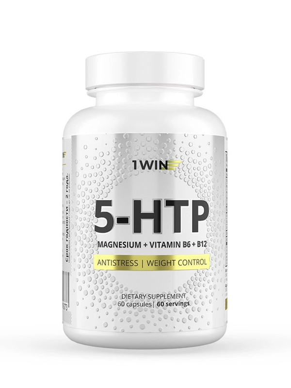 1WIN 5HTP с магнием и витаминами группы В в капсулах, 60 капсул., бад