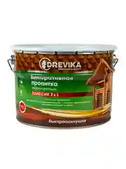 Декоративная пропитка для дерева Drevika Классик 2 в 1, полуматовая, 9 л, рябина