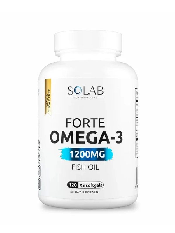 SOLAB Omega-3 - 60%, XS 1200 мг , 120 капсул, бад
