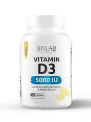 SOLAB Витамин D3 5000 ME, 120 капсул, бад