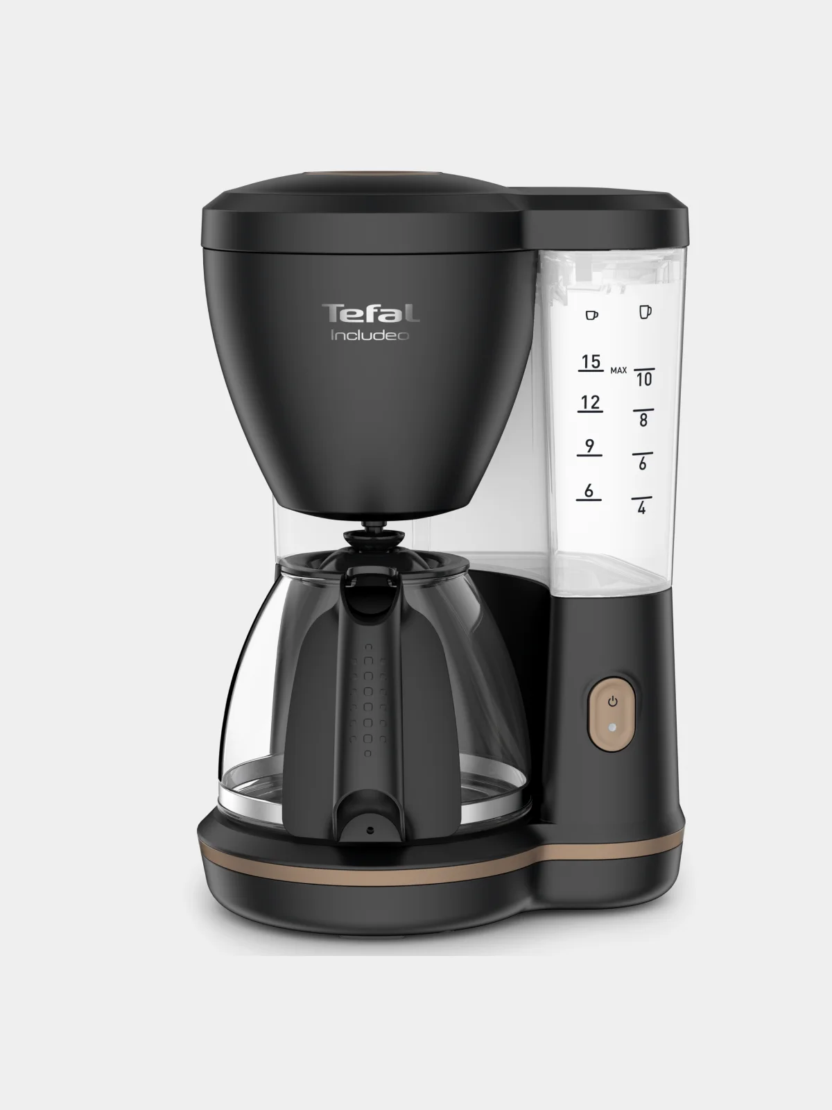 Черный капельная кофеварка Tefal Includeo CM533811 1,25 л