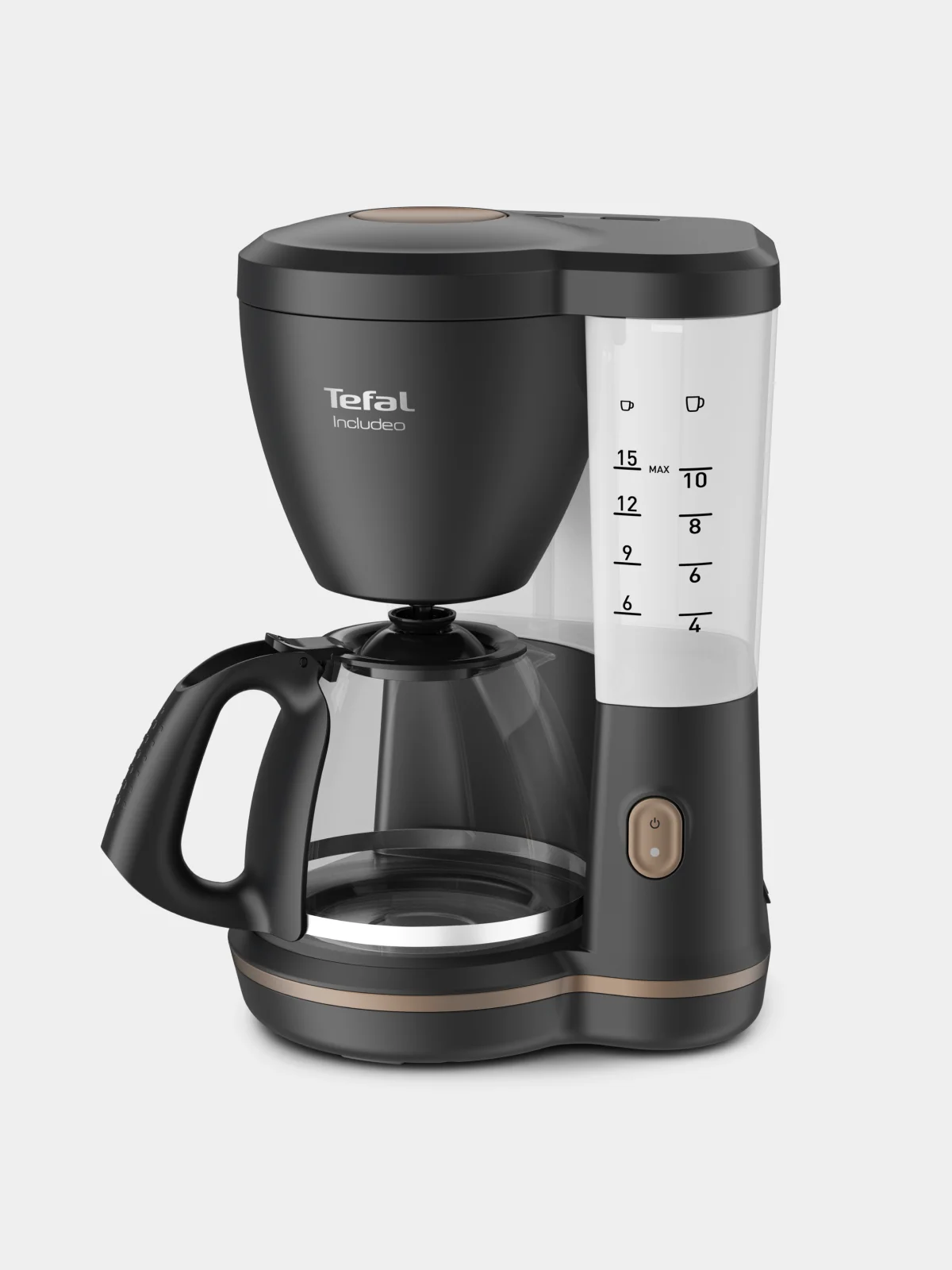 Черный капельная кофеварка Tefal Includeo CM533811 1,25 л