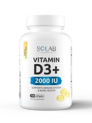 SOLAB Витамин D3 2000 ME, 120 капсул, бад