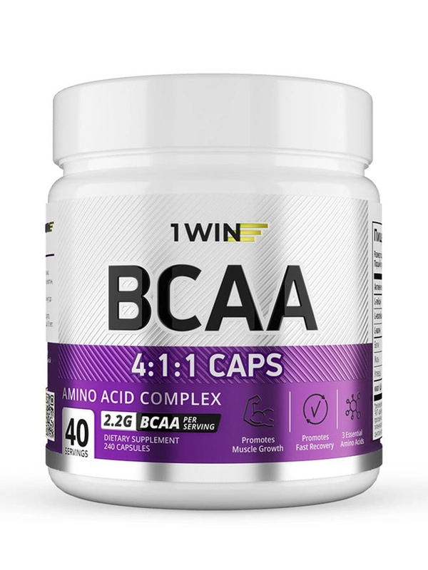 1WIN BCAA 4:1:1, 240 капсул, спп