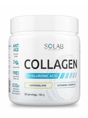 SOLAB Коллаген + hyal.acid + вит.С, Лимон-Лайм, 180г, 30 порц. Бад