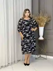 Черный платье женское, большие размеры