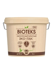 Лак паркетный сверхпрочный Bioteks Эко-лак, полуматовый, 5 л