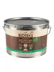 Краска для деревянных фасадов Bioteks, полуглянцевая, база A, белая, 9 л