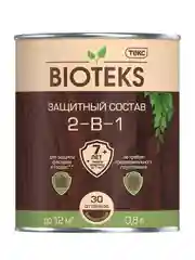 Защитный лессирующий состав для дерева Bioteks 2-в-1, 0,8 л, бесцветный