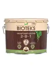 Защитный лессирующий состав для дерева Bioteks 2-в-1, 9 л, бесцветный