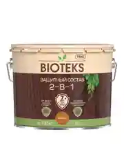 Защитный лессирующий состав для дерева Bioteks 2-в-1, 9 л, махагон