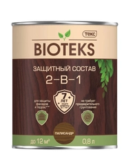 Защитный лессирующий состав для дерева Bioteks 2-в-1, 0,8 л, палисандр
