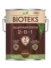 Защитный лессирующий состав для дерева Bioteks 2-в-1, 2,7 л, палисандр