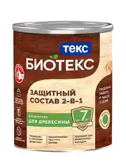 Защитный лессирующий состав для дерева Биотекс (Bioteks) 2-в-1, 0,8 л, лесной каштан