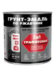 Грунт-эмаль по ржавчине Dali 3 в 1, графитовая, 2 л, зеленая