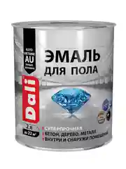 Эмаль для пола Dali, алкидно-уретановая, глянцевая, база A, белая, 2 л