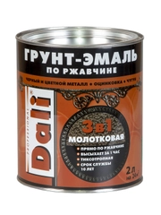Грунт-эмаль по ржавчине Dali 3 в 1, молотковая, 2 л, медная