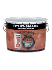 Грунт-эмаль по ржавчине Dali 3 в 1, молотковая, 10 л, коричневая