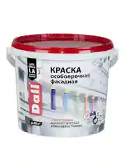 Краска фасадная особопрочная Dali, акриловая, глубокоматовая, база C, бесцветная, 5 л