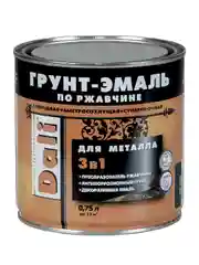 Грунт-эмаль по ржавчине Dali 3 в 1, глянцевая, 0,75 л, RAL 3011, красно-коричневая