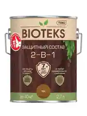 Защитный лессирующий состав для дерева Bioteks 2-в-1, 2,7 л, тик