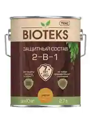 Защитный лессирующий состав для дерева Bioteks 2-в-1, 2,7 л, орегон