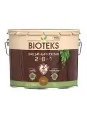 Защитный лессирующий состав для дерева Bioteks 2-в-1, 9 л, орех