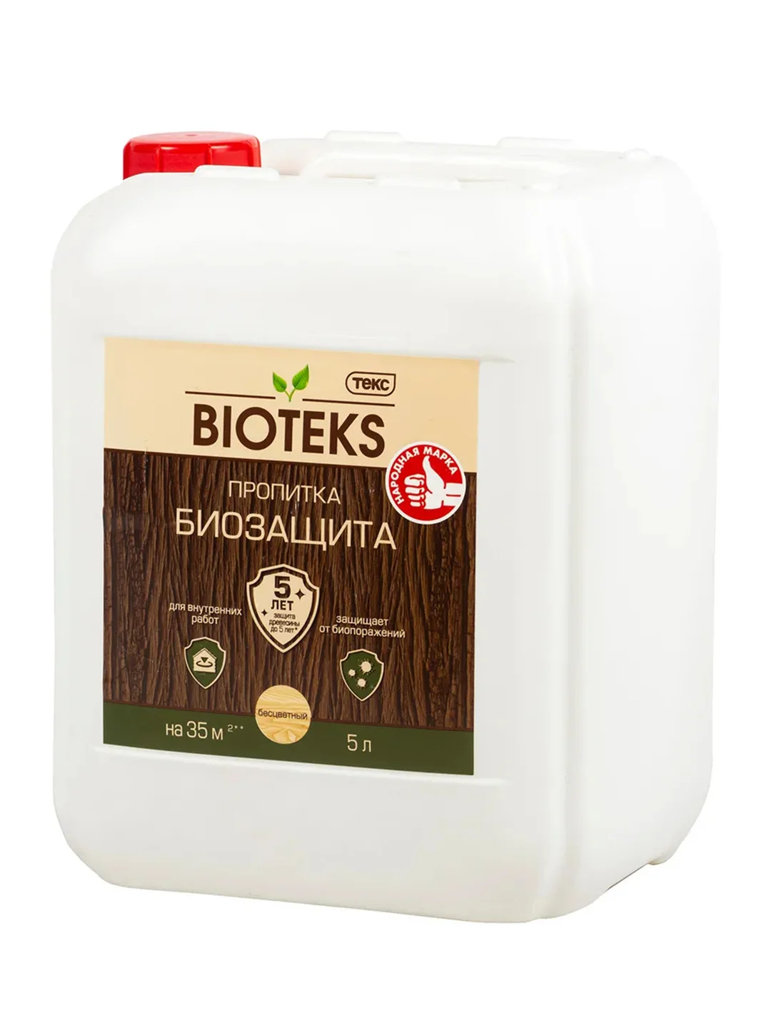 Пропитка для дерева Bioteks Биозащита, 5 л
