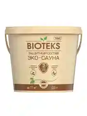 Защитный состав Bioteks Эко-сауна, полуматовый, бесцветный, 0,9 л