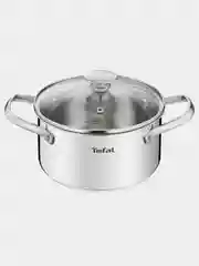 Серебряный кастрюля 2.2 л Tefal Cook Eat B9214374 с крышкой 18 см