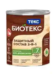 Защитный лессирующий состав для дерева Биотекс (Bioteks) 2-в-1, 2,7 л, беленый дуб