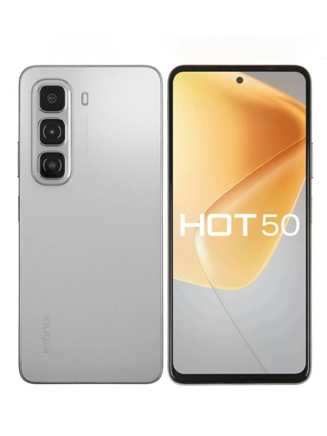 Серый смартфон Infinix HOT 50 8+256GB Titanium Grey