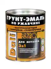 Грунт-эмаль по ржавчине Dali 3 в 1, глянцевая, 2 л, RAL 7004, серая