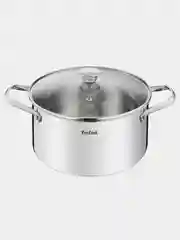 Серебряный кастрюля 5.4 л Tefal Cook Eat B9214674 с крышкой 24 см