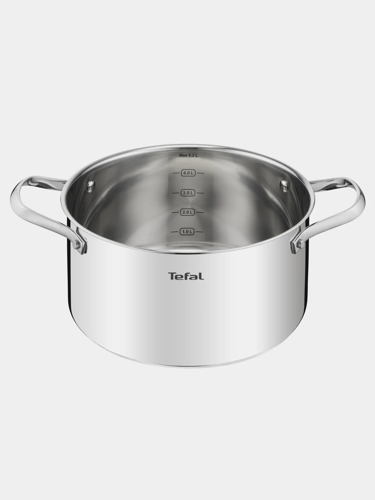 Серебряный кастрюля 5.4 л Tefal Cook Eat B9214674 с крышкой 24 см