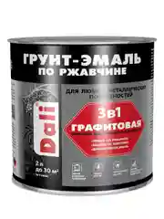 Грунт-эмаль по ржавчине Dali 3 в 1, графитовая, 2 л, серо-синяя