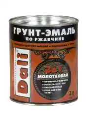 Грунт-эмаль по ржавчине Dali 3 в 1, молотковая, 2 л, зеленая