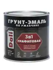 Грунт-эмаль по ржавчине Dali 3 в 1, графитовая, 0,75 л, серо-синяя