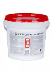 Краска для кухни и ванной Dali, латексная, глубокоматовая, база A, супербелая, 0,9 л