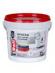 Краска для кухни и ванной Dali, латексная, глубокоматовая, база A, супербелая, 0,9 л