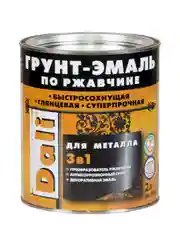 Грунт-эмаль по ржавчине Dali 3 в 1, глянцевая, 2 л, RAL 3001, красная