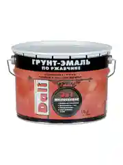 Грунт-эмаль по ржавчине Dali 3 в 1, молотковая, 10 л, зеленая