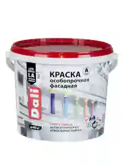 Краска фасадная особопрочная Dali, акриловая, глубокоматовая, база A, супербелая, 5 л