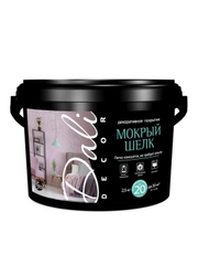 Штукатурка декоративная Dali-Decor Мокрый шелк, акриловая, перламутровая, белая, 2,5 кг