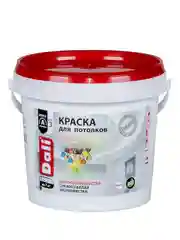Краска для потолков Dali, акриловая, глубокоматовая, снежно-белая, 0,9 л