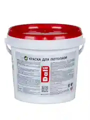 Краска для потолков Dali, акриловая, глубокоматовая, снежно-белая, 0,9 л