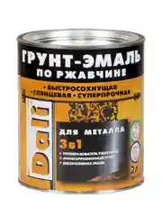 Грунт-эмаль по ржавчине Dali 3 в 1, глянцевая, 2 л, RAL 5005, синяя