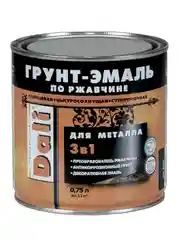 Грунт-эмаль по ржавчине Dali 3 в 1, глянцевая, 0,75 л, RAL 3005, винно-красная